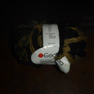 1 Ball Gedifra Tagliato Wool Blend Yarn Color 4314 (Black Gray Tan Combo) 55m